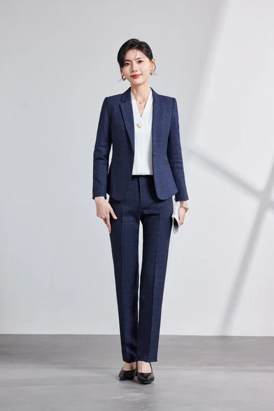 2026 fashionable professional womens autumn and winter new suit jacket + pants two-piece set. Exude elegance and charm