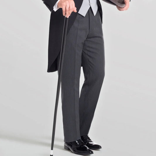 Men Suit 3 Pieces Black Single Button Stripe Pants For Wedding Banquet Party Business Work Office Tuxedo Set Jacket Vest Pants