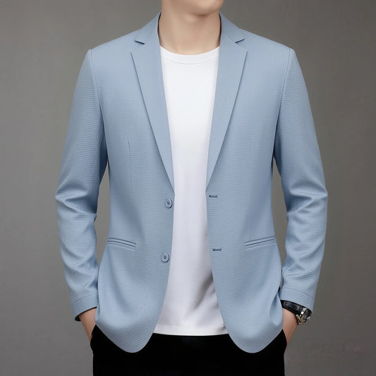 Men's Lightweight Casual Blazer Korean Style UV Protection Spring Summer Suit