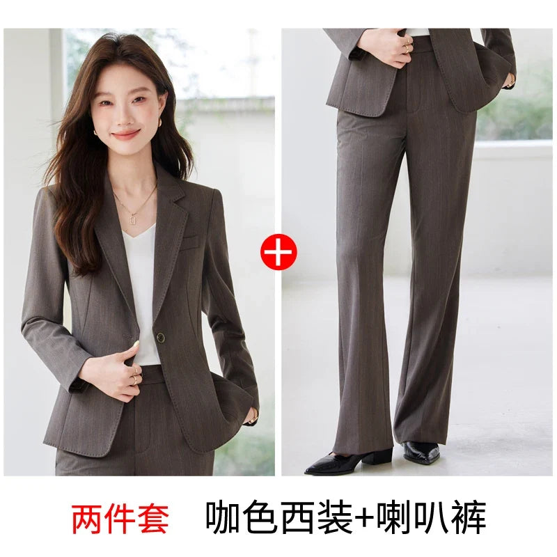 Fashion professional women's clothing, high-quality two-piece pants+jacket, exquisite elegant, new for autumn winter 2025