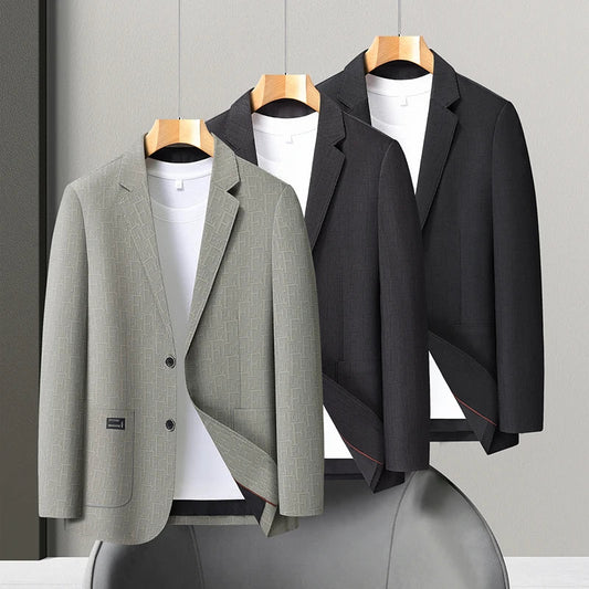 Men's Smart Casual Single Breasted Blazer for Business & Everyday Wear – Black & Green