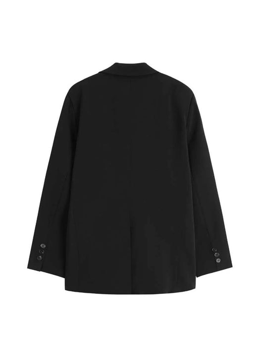 Women's Black Gothic Blazer Jacket Vintage Long Sleeve Outerwear Elegant Office Ladies Suit Coat Harajuku Y2k Emo 2000s Clothes