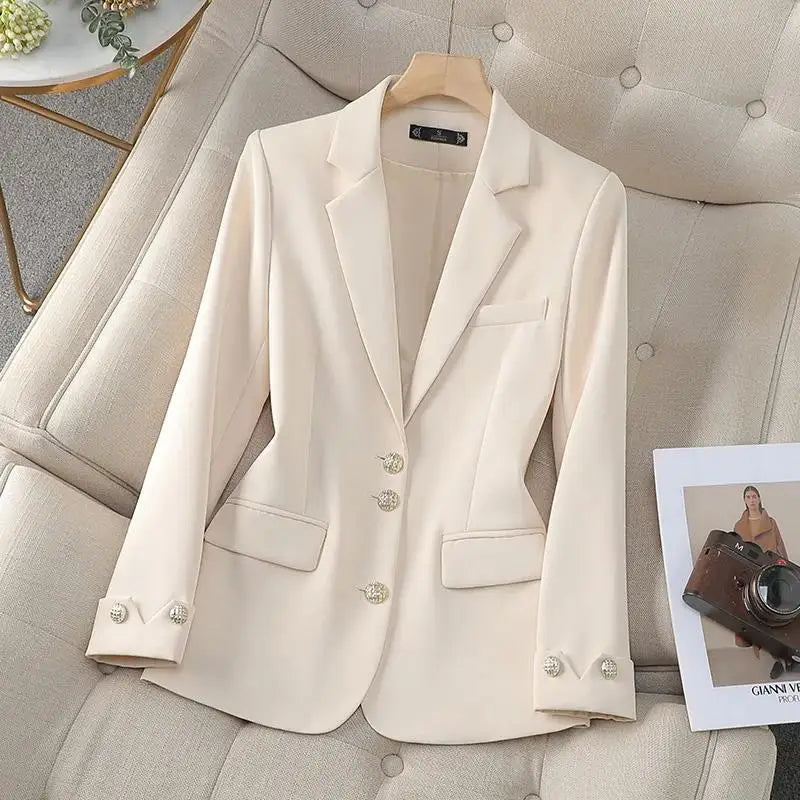 Spring Women's Outerwears Elegant Chic Single Breasted Blazers Femimino New In Coats Jackets Plus Size Veste Femme Casual