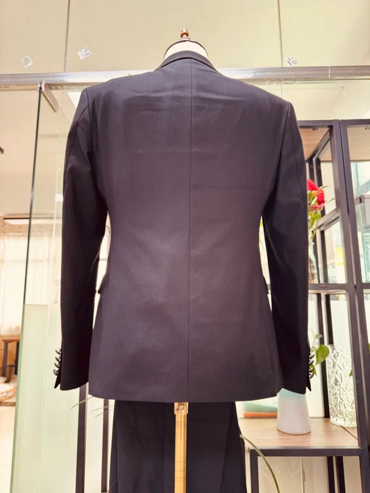 New Men's Red Crystal Suit Set 3 Pieces Dancing Wear Classic Peak Lapel Suits For Wedding Handsome Slim Fit Tuxedo Party Wear