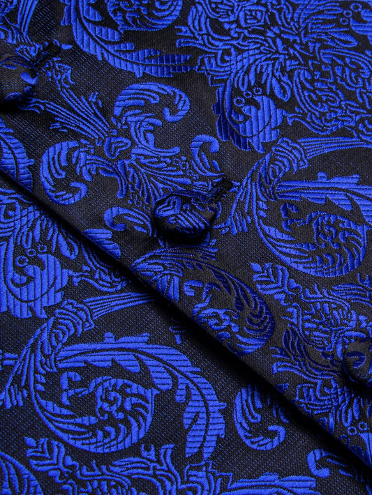 Men's Suit Vest Paisley Jacquard 5-Piece Set with Bow Tie & Necktie – Wedding & Banquet