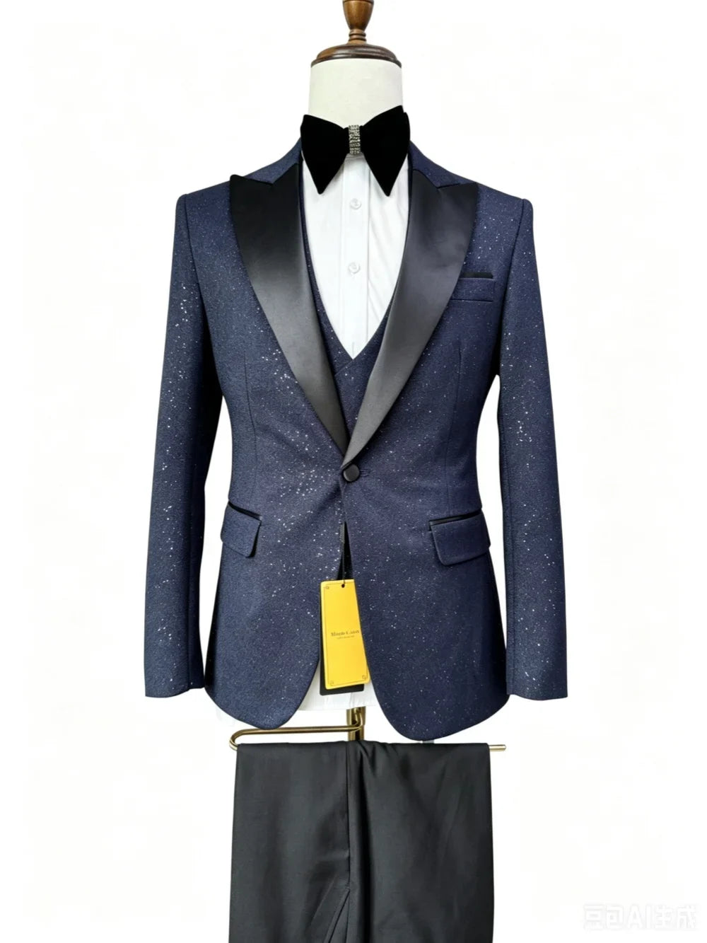 Formal Luxury Men's Suit Set 3 Pieces Banquet Party Wear High Quality Man Slim Fit Suits Wedding Groom Sets Performance Tuxedo