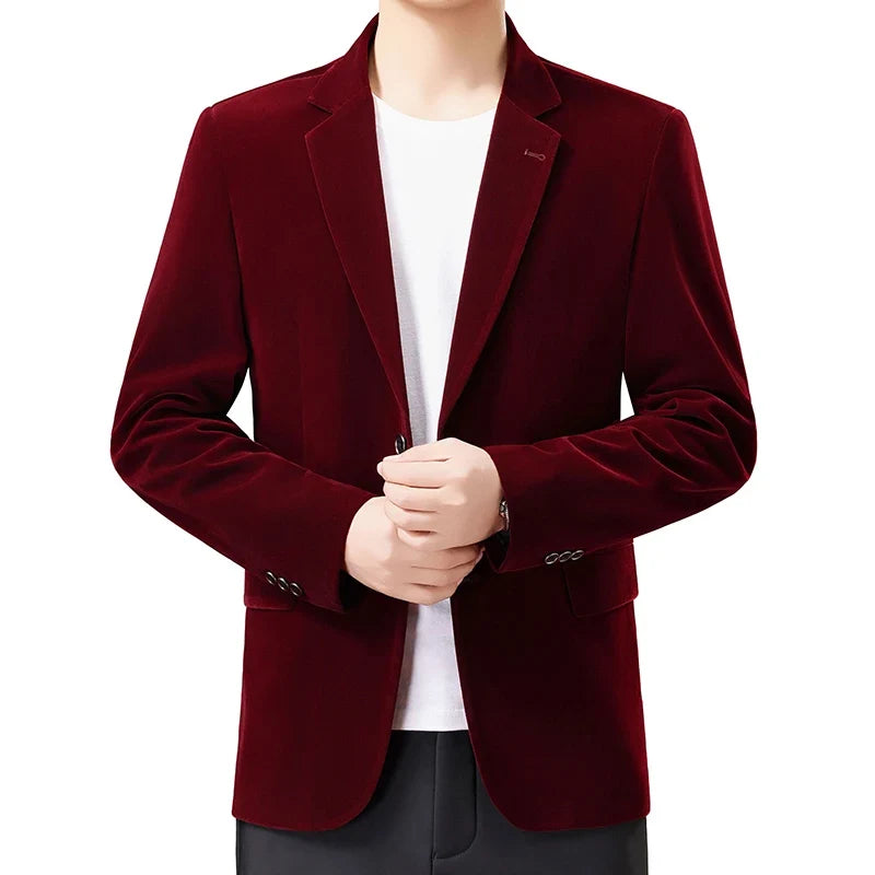 Blazer Men Fashionable Business Outdoor Travel Youth Campus Wedding Versatile Gentleman Host Slim-fit Casual Korean Style Blazer