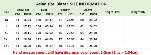 Men's Blazer Single Breasted Casual Suit Jacket for Spring Autumn