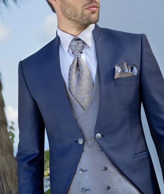 New Men's Suit 3 Pieces Blazer Jacket Vest Pants Custom Made One Button Business Formal Work Wear Wedding Groom Costume Homme