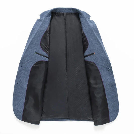 Men's Smart Casual Single Breasted Blazer – Matte Smooth Fabric | Spring Autumn Suit Jacket