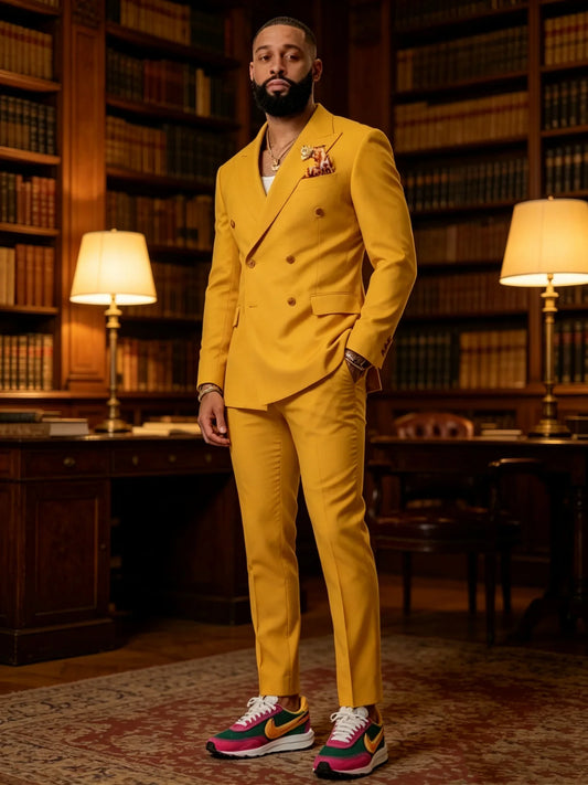 Slim Fit Men's Tuxedo 2 Piece Fashion Dress Suit for Wedding Prom Party Groom Bestman Elegant Formal Events Blazer And Pant