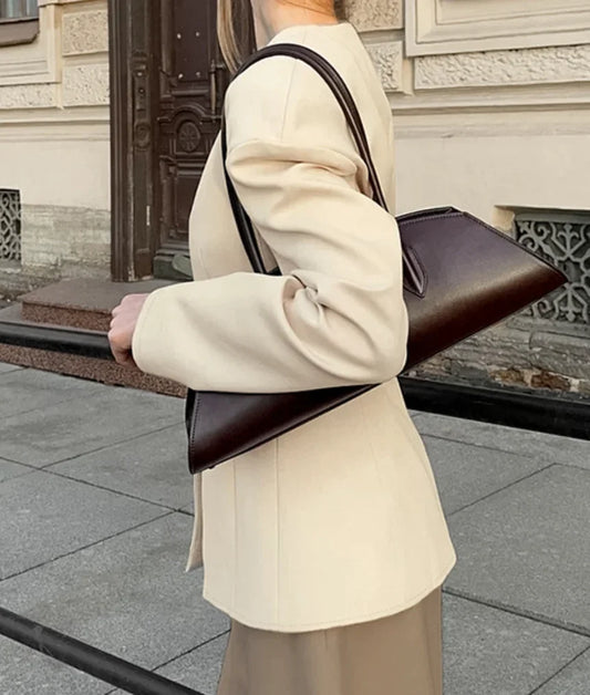 Women Blazer Jacket Fitted Long Sleeve Blazer Button Front V Neck Cream Business Casual Office Elegant Jacket