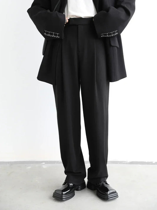 Women's Fashion Blazer Set Solid Loose Office Lady High Waist Pants Suits Outerwear Coat Female Tops Spring Autumn 2026