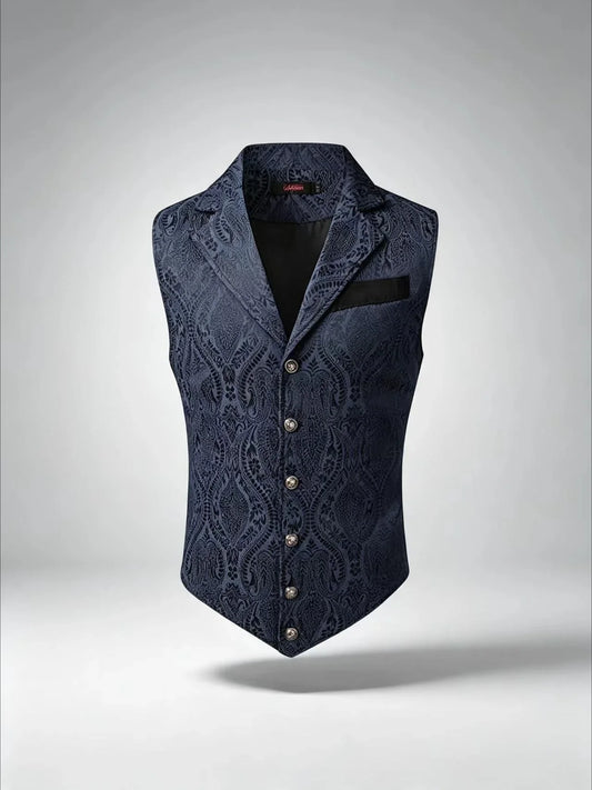 Men's Suit Vest – Floral Jacquard Waistcoat for Weddings & Formal Occasions