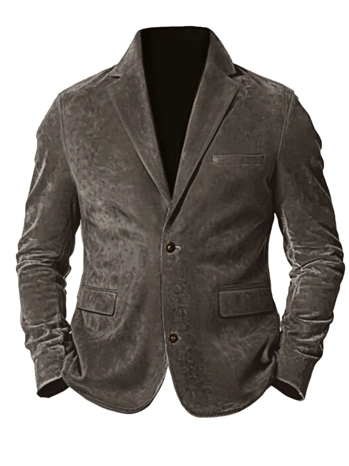 Men's Faux Suede Jackets Casual Retro Formal Coats for Men Fashion Slim Fit Jacket Comfortable Commuter Clothing