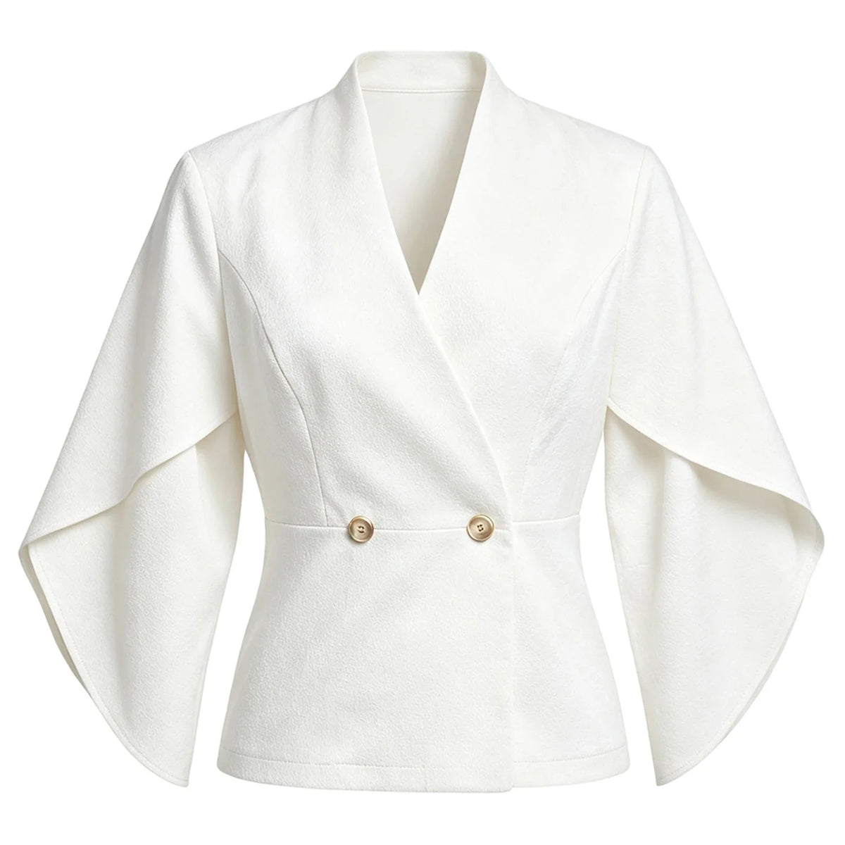Women Business Casual Blazer V-neck Wrap Sleeves Formal Dress Suits Jacket for Weekend Party Office Work Meeting Interview
