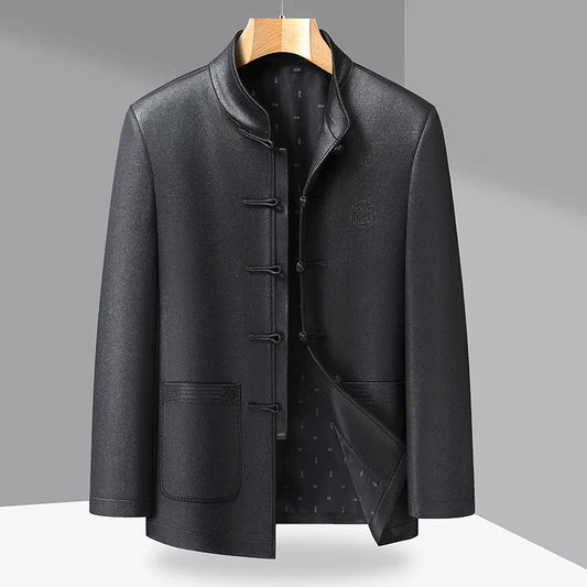Men's Blazer Single Breasted Smart Casual Jacket for Business Spring Autumn