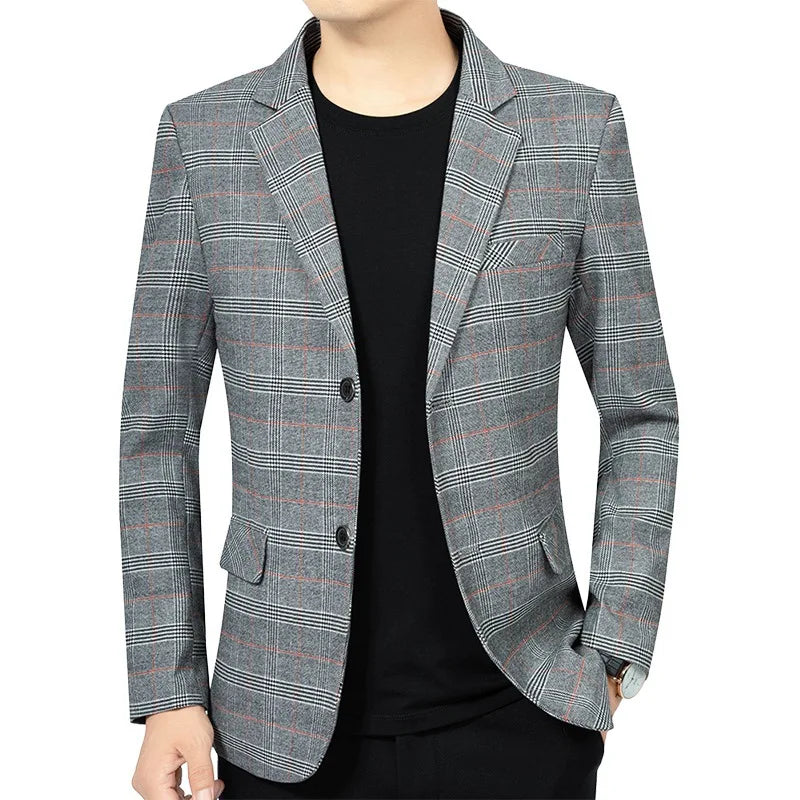 Blazer Men Fashion Premium Business Outdoor Gentleman Striped Stylishly Versatile British Style Casual Host of A Wedding Blazer