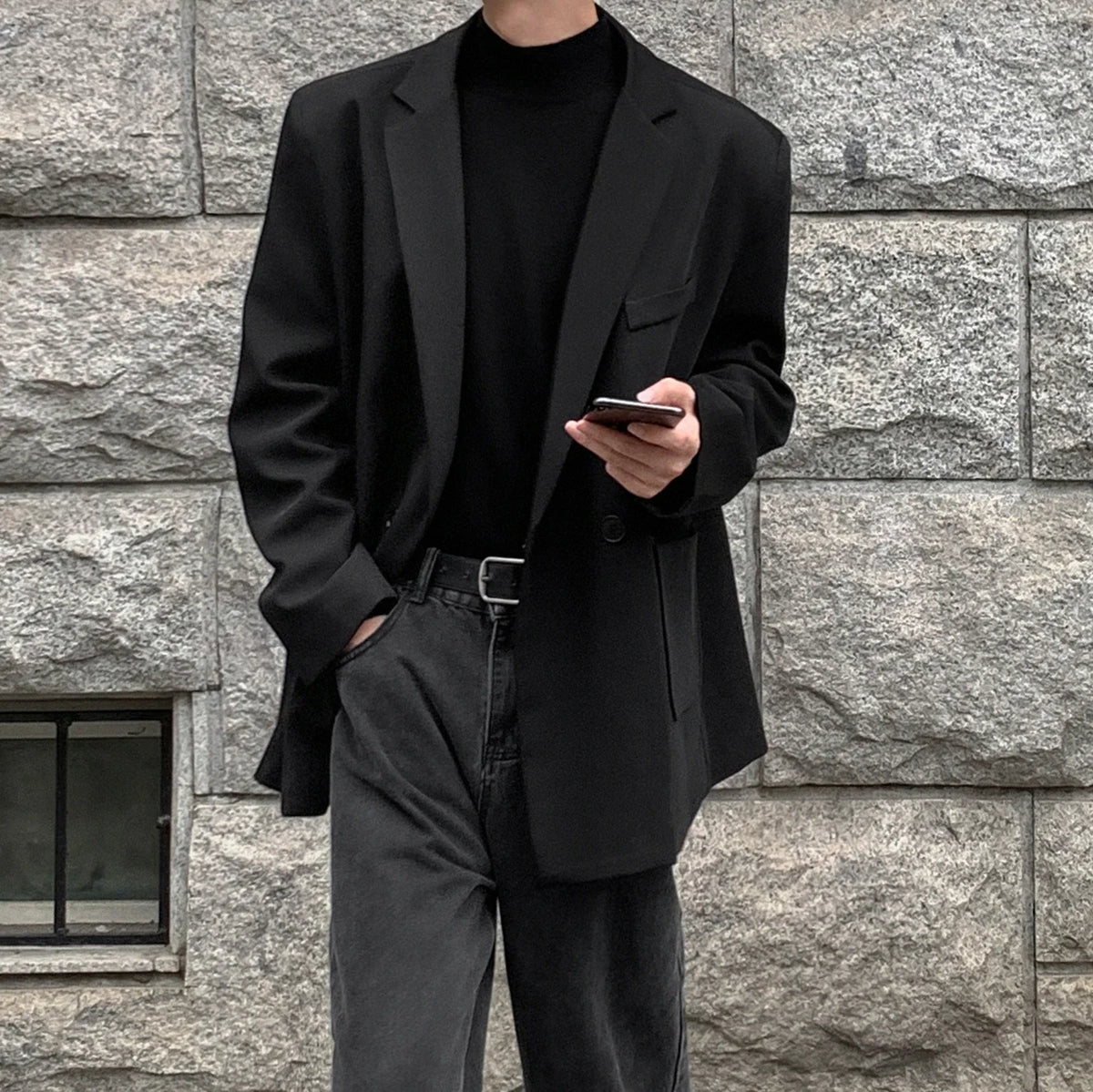 Blazers Men Casual Loose Suit Jackets Male Korean Leisure Daily Streetwear All-match Simple Suit-tops blazer mascullino