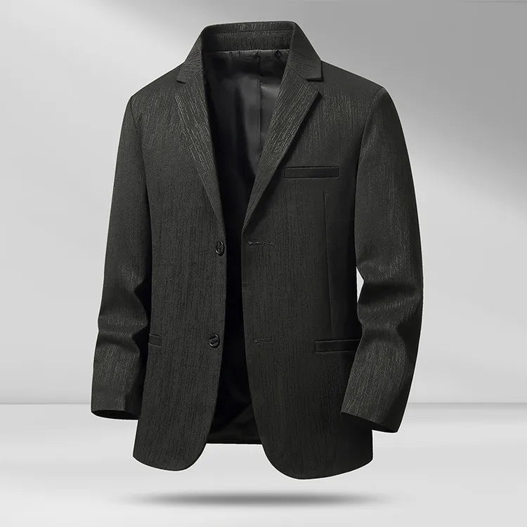 Men's Light Business Casual Blazer | 3D Tailored Anti-Wrinkle Polyester Suit Jacket | Slim Fit, Easy Care, Windproof