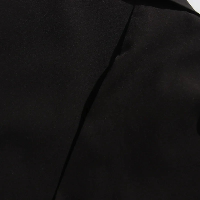 Women Blazer Elegant Fashion Asymmetric Twist Pleated Waist Cinching Metal Buckle Decoration Jacket New Spring 2026 HK19361