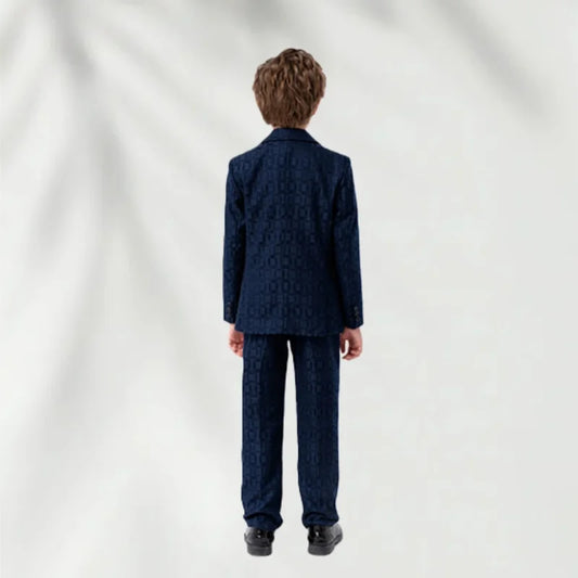 1-14Years Boys Elegant Blue Formal Suit Set Kids Wedding Birthday Party Dress Children's Speech Host Piano Performance Costume