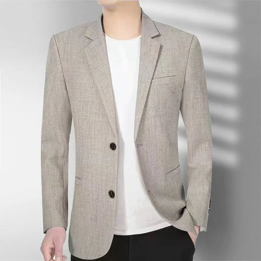 Spring And Autumn Style Casual New Blazer Middle Aged Men Shopping Daily Suit Jackets Comfortable Fashion Outerwear