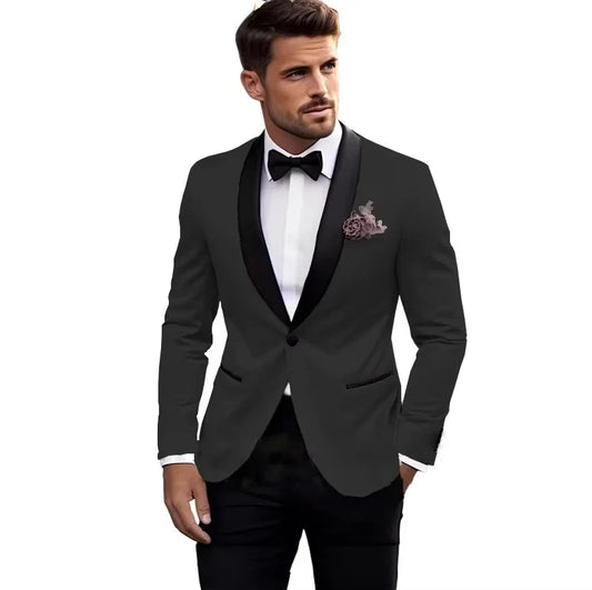1 Piece Blazer Shawl Lapel Fashion Men's Suits Formal Customized Men's Suit for Wedding Business Tuxedo for Men