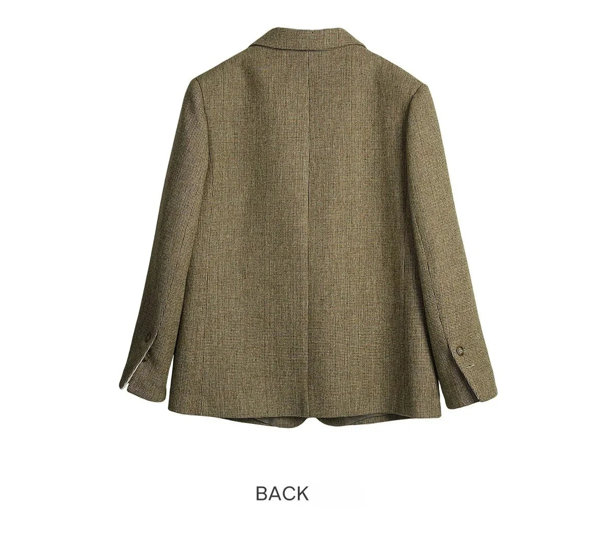 Women's Blazer Floral Spliced Jacquard Cuff Blazers Spring 2026 Old Money Style Oversize Long Wool Coats GO57DN002081