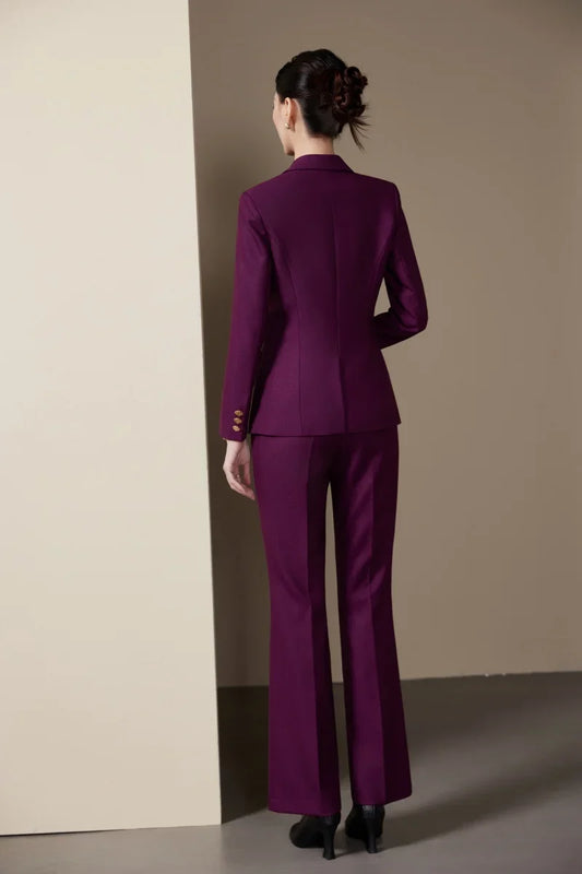 Fashionable professional women's clothing, high-quality two-piece jacket + pants. Sophisticated elegant. 2025 new style