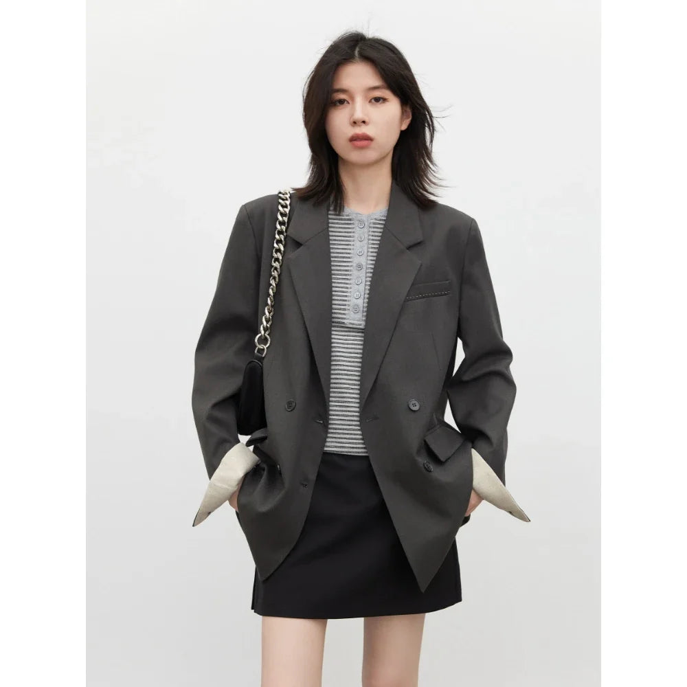 New Women Blazers Coat Loose Casual Plus Size Office Ladies Suit Jacket Spring Autumn 2026 Female Overcoat