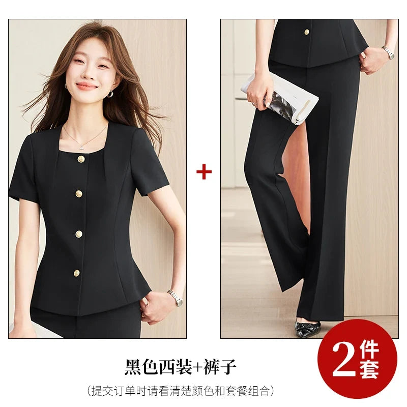 Fashionable professional women's clothing, two-piece jacket+pants, exquisite elegant, 2026 spring/summer new collection