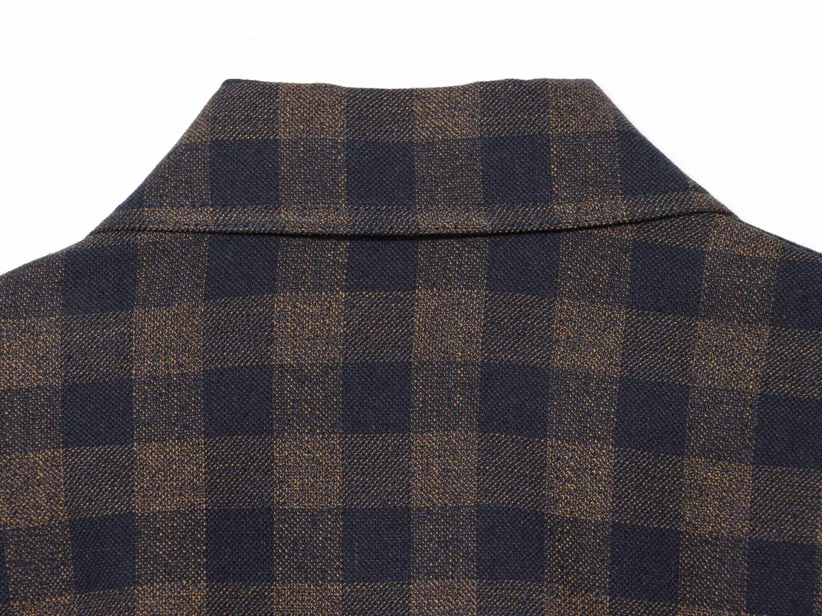 Women Brown Plaid Jacket Coat Vintage Harajuku Streetwear Long Sleeve Blazer Jacket Outerwear 2000s Clothes Spring Autumn 2026