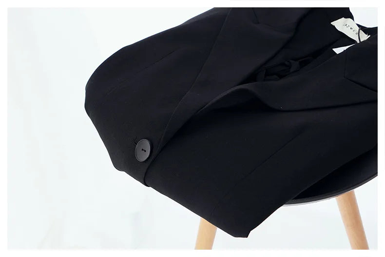 Women Chic Blazer Pleated Long Sleeves Single Breasted Notched Collar Back Lace-up Elegant Ins Coat New Spring 2026 HK19456