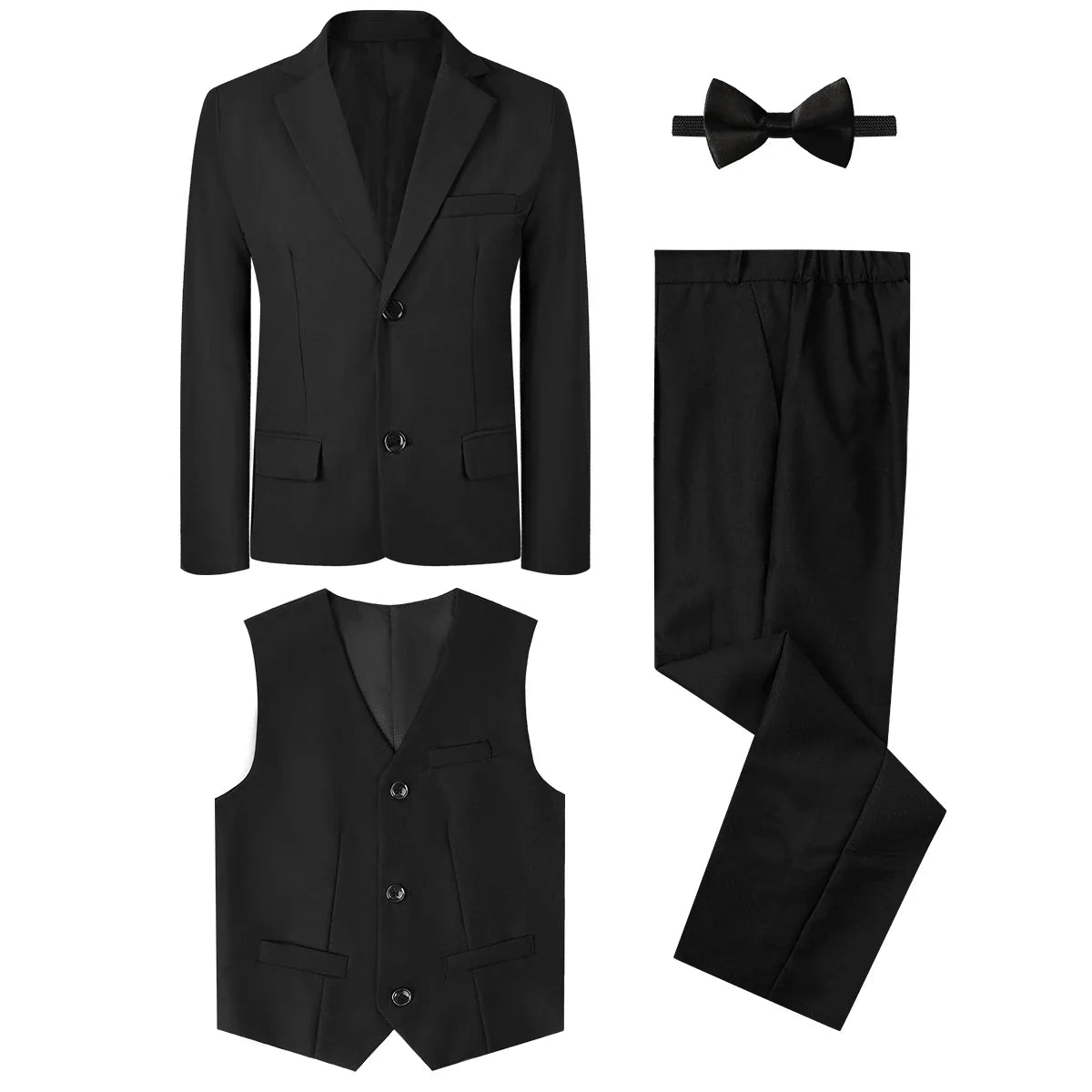 Kids Clothes Boys Suit Wedding Formal Outfit Set Children Easter Church Gentleman Ring Bearer Perform Tuxedo Teenagers Blazer