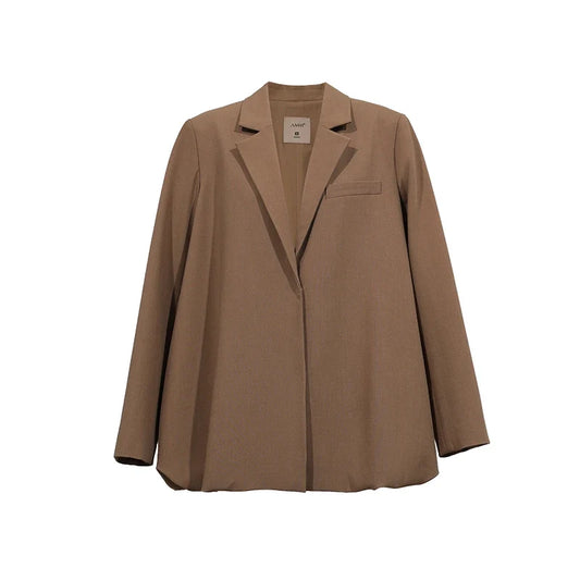 Women Blazer 2026 Autumn New Sharp Commuter Jackets Notched Lapel Metal Buttons Minimalism Women Outerwear Coats 12643012