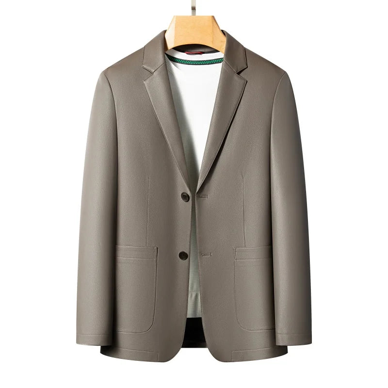 Men's Smart Casual Blazer – Single-Breasted Slim Fit Suit Jacket for Spring & Autumn