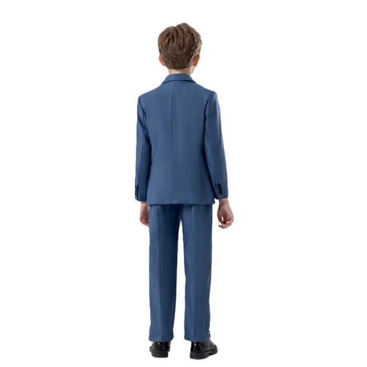 Gentleman Boys Suit Set Kids Blazer Vest Pants Bowtie 4Pieces Party Dress Suit Child's Formal Baptism Birthday Wedding Outfit