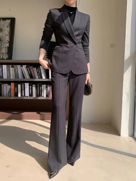 Plus Size Ladies Blazer Jacket Women Temperament Design OL Sense Niche Fashion Career Formal Dress Interview Workwear Suits