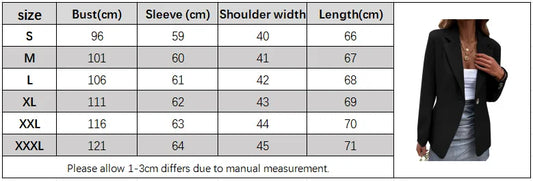 2025 Fall Winter New Fashion Women's Casual Jacket Long-Sleeve Solid-Color Single-Button Blazer Party Y2k Clothing
