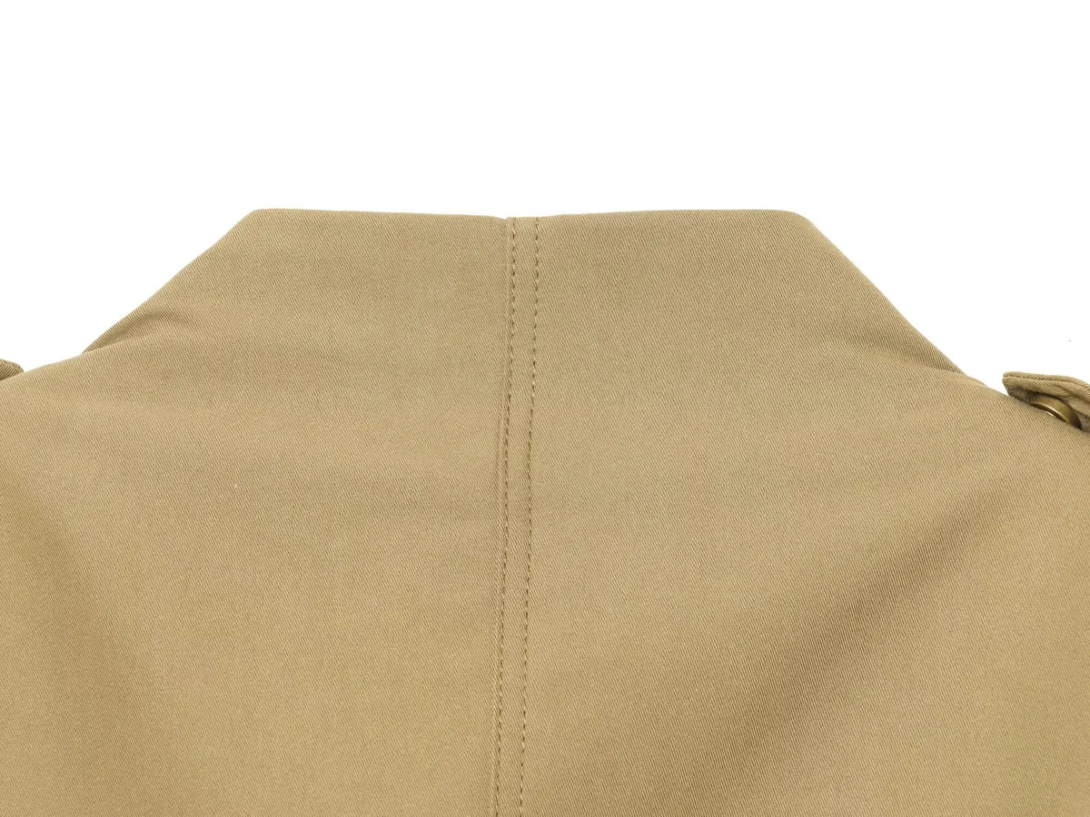 Fashion Women Slim Safari Blazer Jacket 2026 Stand Collar Long Sleeve Pocket Vintage Trench Coat Female Elegant Street Blazer