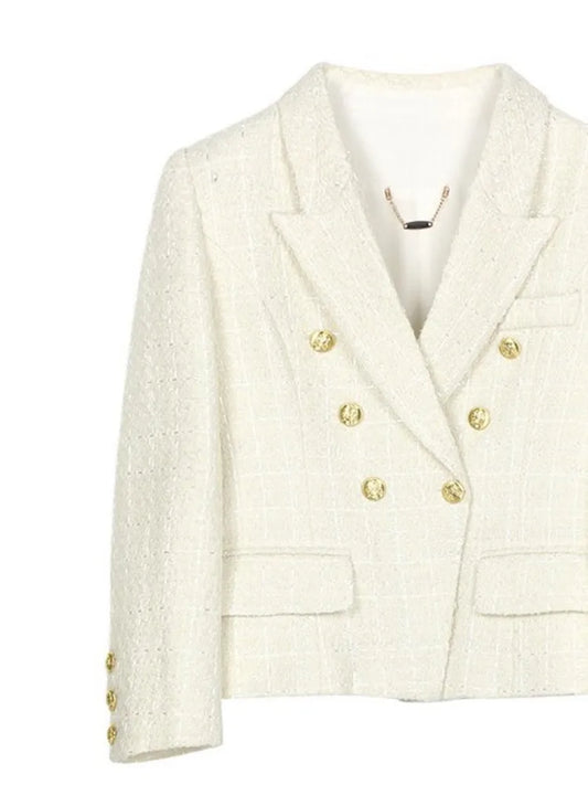 Single Breasted Solid Color Straight Jacket Versatile Ladies Loose Coats Fashion Round Neck Long Sleeves Outwear