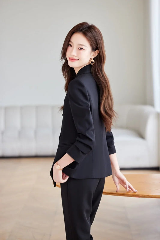 2024 new fashionable autumn and winter womens business formal suit jacket + pants. Exquisite and elegant, comfortable