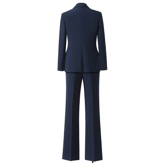 Fashion Classic Women's Trouser Suit Set Two Piece Outfits Woman Elegant 2 Pieces Sets Blazer Jacket Pants Office Wear Lady