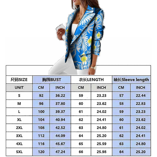 Women Suit Jacket Hawaiian Vintage Tropical Floral Pattern Clothes Womens Cardigan Soft Casual Suit Jacket