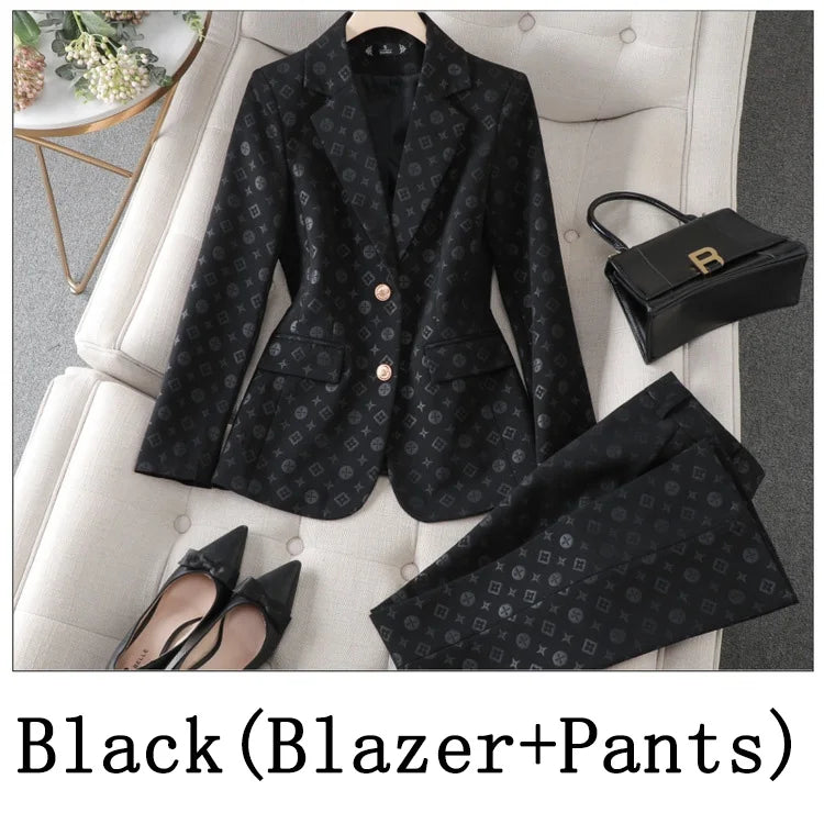 Fashion Temperament Professional Suits Women 2024 Spring Summer New Formal Long Sleeve Blazer And Pants&Shorts Sets Work Wear