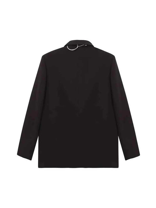 Women Black Gothic Emo Blazer Jacket Vintage Elegant Suit Coat Y2k Harajuku Long Sleeve Single Breasted Outerwear Clothes Autumn