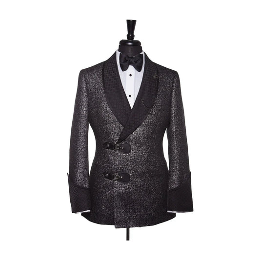 Leisure Men's Suit 2 Pieces Sheer Lapel Blazer Pants Bow Collar Wedding Tuxedos Work Business Formal Customized M6257