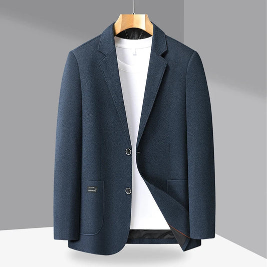 Men's high-end suit jacket stylish and handsome, versatile and trendy, suitable for middle-aged and elderly casual business wear