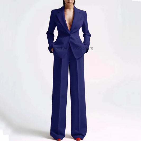 Women's Suit Party Wedding Fashion Style 2pcs Slim Fit Prom Blazer Pants Outfit Dress Evening Dresses for Prom Lady Clothes